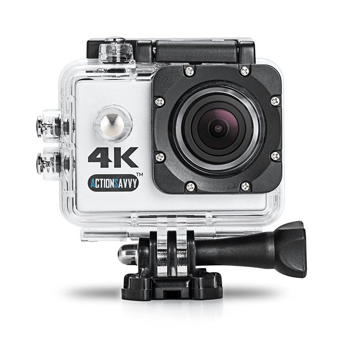 ActionSavvy Inspire 4K Action Camera 25FPS 98feet Waterproof Wireless 2' Screen Wide Angle Surfing Diving Snorkeling... N8