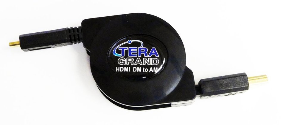 Tera Grand RETH-WH96-BK HDMI A Male to A Male Retractable Cable, 3-Feet N18