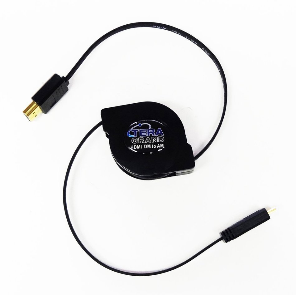 Tera Grand RETH-WH96-BK HDMI A Male to A Male Retractable Cable, 3-Feet N19