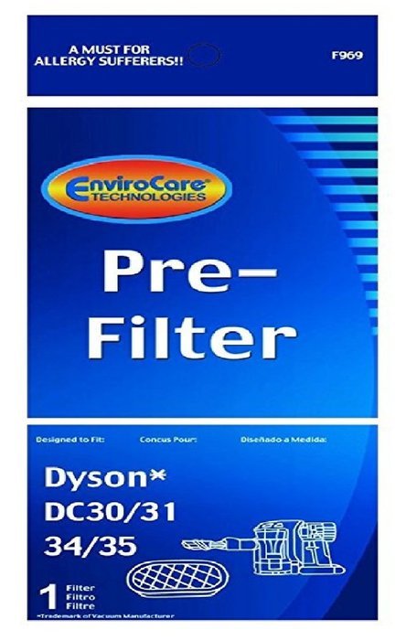 Dyson DC30, DC31, DC34, DC35, DC44 Digital Slim, DC56, Washable Pre-Filter Designed to Fit Dyson Vacuum Cleaners... N2