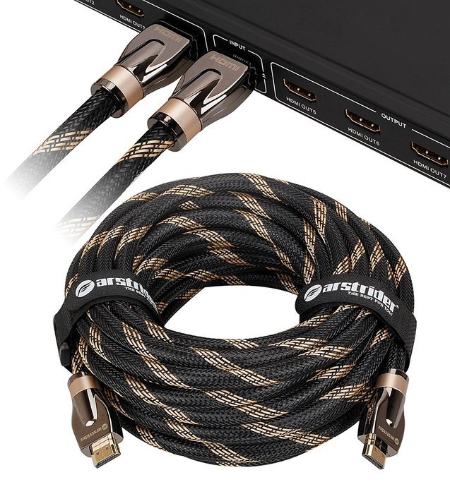 FARSTRIDER&reg; 12 Feet (3.66 Meters) HDMI v2.0/1.4a HDMI Cable Ultra High Speed, Support 3D 2160P, HD 4k, Ultra HD... N20