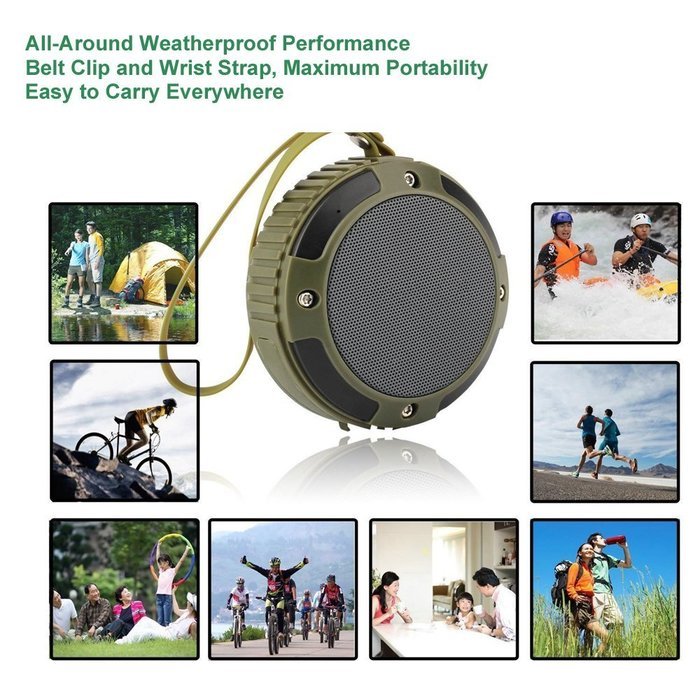 Waterproof Bluetooth Speakers, Mindkoo Smart Wireless Portable Outdoor Speaker for iPhone, Android phone, Tablet... N2