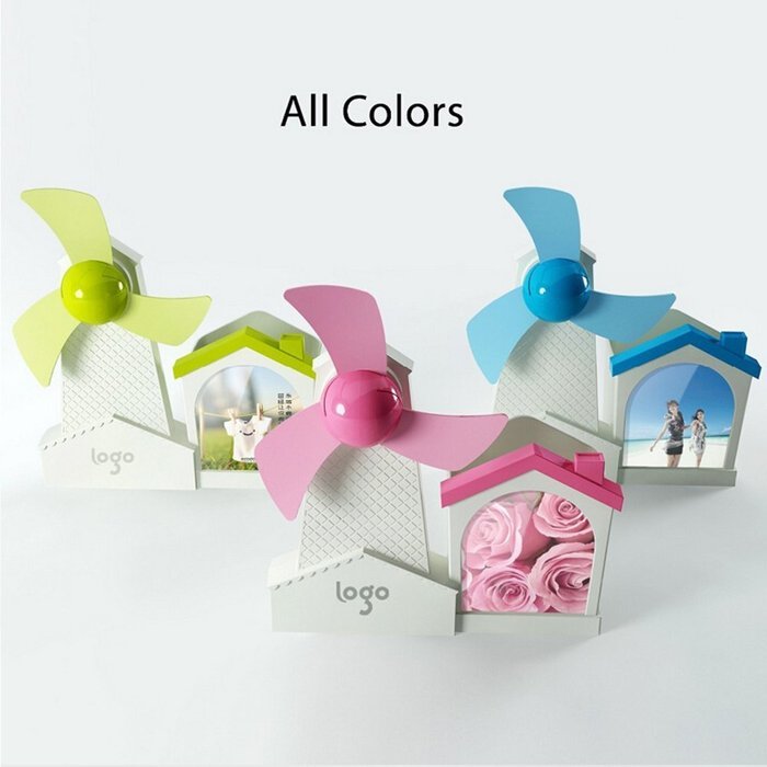 Megadream 3 in 1 USB Powered Soft EVA Blade Windmills Shape Handheld Mini Fan with Photo Frame Album & Pen Container... N11