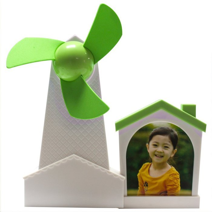 Megadream 3 in 1 USB Powered Soft EVA Blade Windmills Shape Handheld Mini Fan with Photo Frame Album & Pen Container... N12