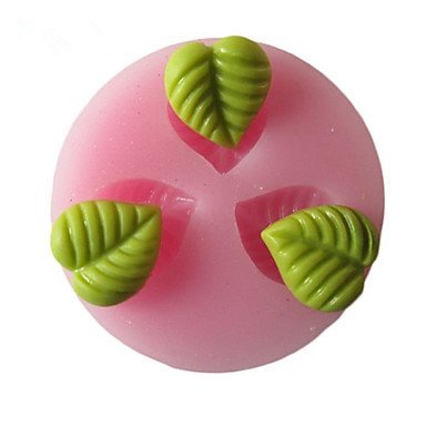 Y&XL&H Three Holes Leaf Leaves Silicone Mold Fondant Molds Sugar Craft Tools Resin flowers Mould For Cakes