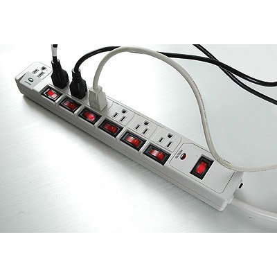 7 OUTLET SURGE PROTECTOR W/INDIVIDUAL SWITCHES N4