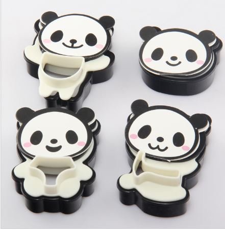 4pcs/set Panda Sandwich Cookies Cutter Mold Biscuit Bread Cake Pastry Mould Sugarcraft
