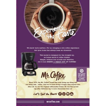 Mr. Coffee 5-Cup Coffeemaker With Removable Filter Basket