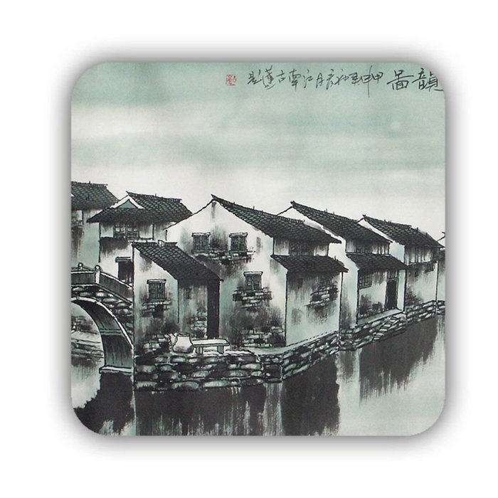 Generic Beautiful Mdf Material Have With Asian Chinese Painting 1 Cup Coaster N2