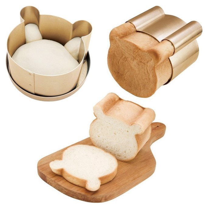 Professional 3 pcs Bear Shape Loaf Pan Set 6" Creative Non-stick Baking Mold N2