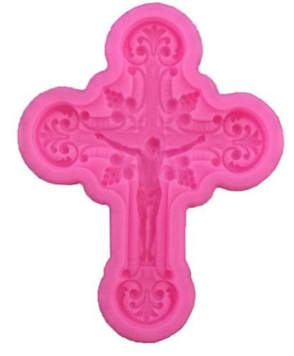 1Pcs Decorated Crucifix Cross Silicone Mold Cake Decorating Baking Fondant Cake Tool Chocolate Crafts DIY Mold... N2
