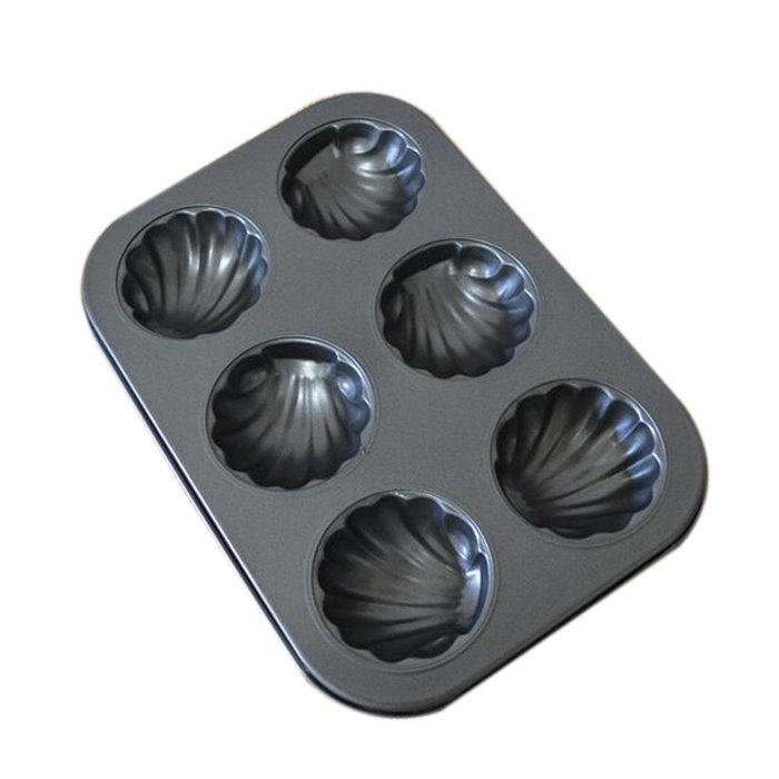 Startony Non Stick 6 Cups Removeble Loose Bottom Muffin Cupcake Egg Tart Quiche Baking Pan Loose Base Pie Bakeware