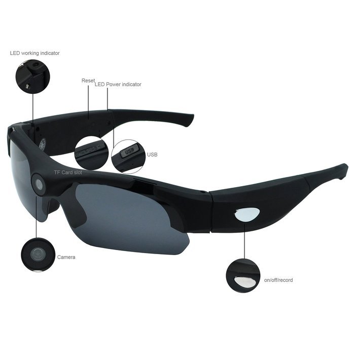 1080P Camera Sunglasses OldShark Sport Video DVR Eyewear Recorder Photo Taking with 8G Memory Card and 1 Pair... N13