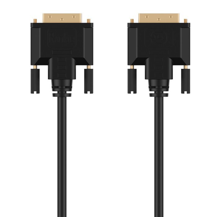 DVI Cable, Rankie DVI to DVI Monitor Cable Male to Male - 6 Feet (Black) - R1350 N3