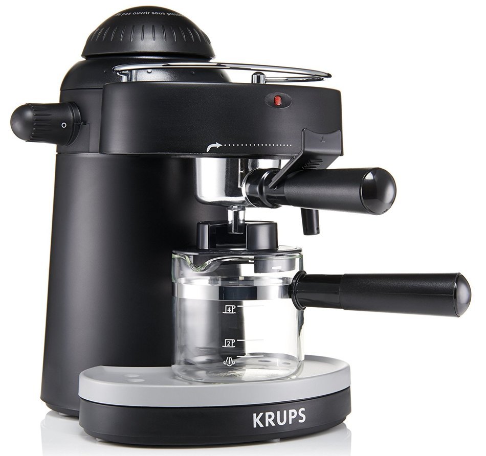 KRUPS XP1000 Steam Espresso Machine with Frothing Nozzle for Cappuccino, Black