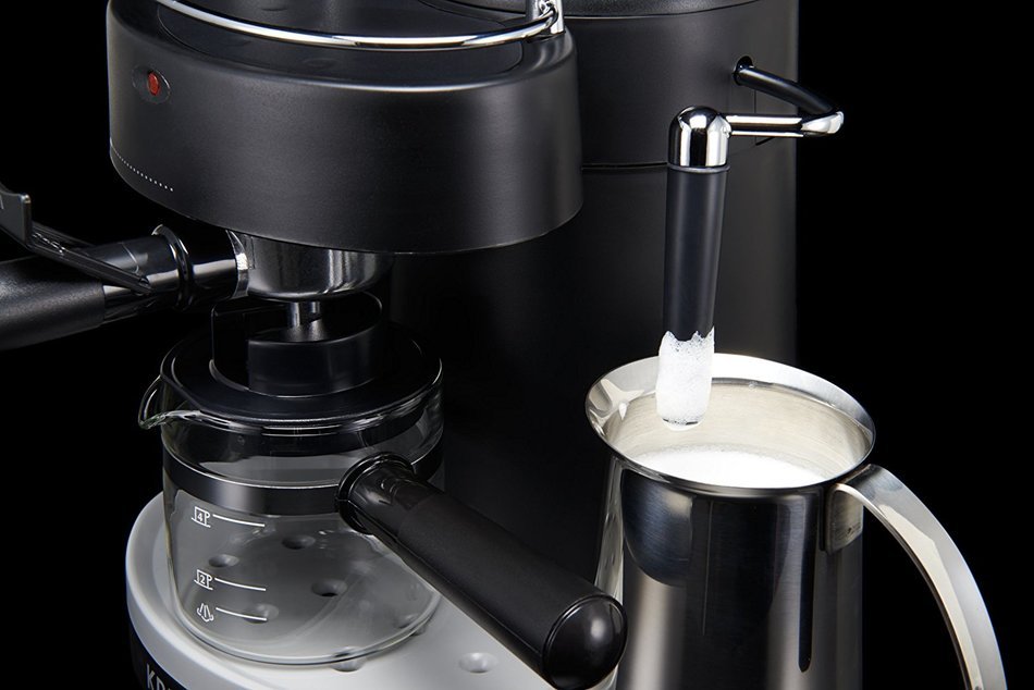 KRUPS XP1000 Steam Espresso Machine with Frothing Nozzle for Cappuccino, Black N3