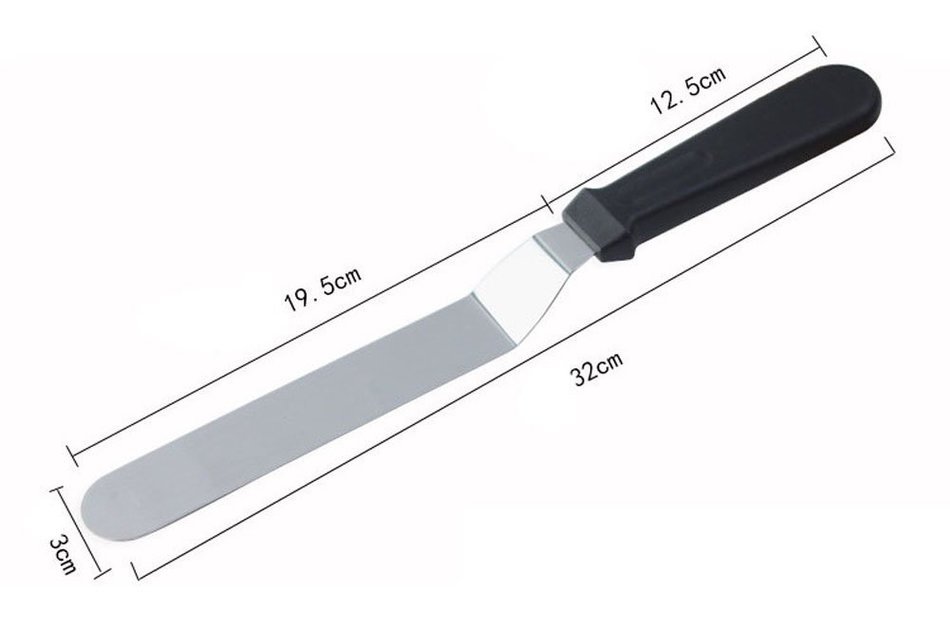 OUMOSI Stainless Steel Offset Icing Spatula Angled Flat Scraper With Plastic Handle 6 Inch (Random Color) N2