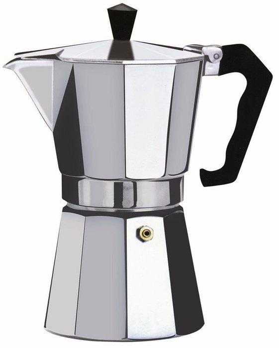 Wee's Beyond 7526-03 Brew-Fresh Aluminum Espresso Maker, 3 Cup, Silver