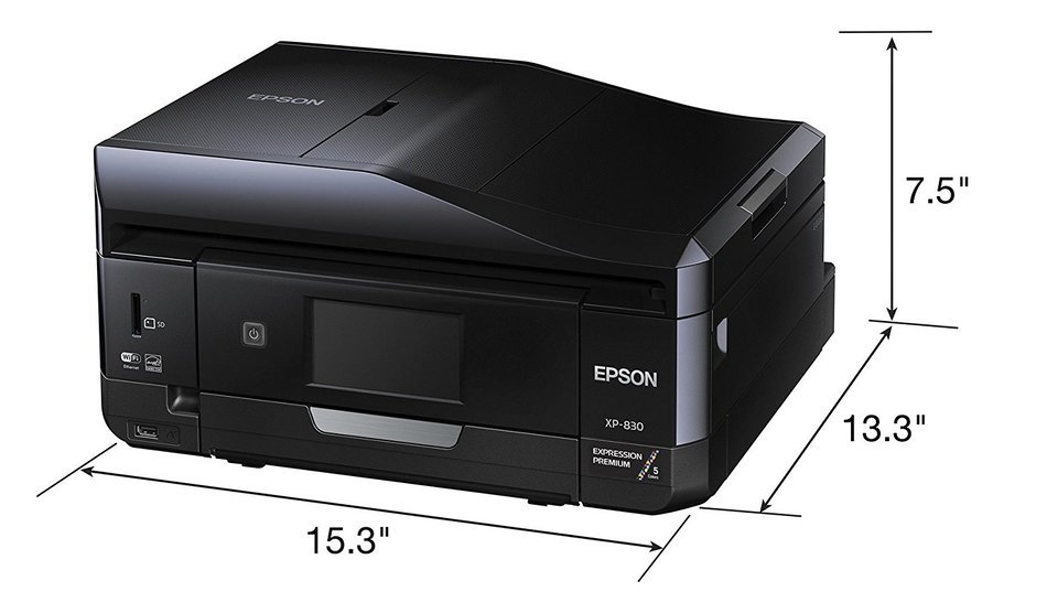 Epson XP-830 Wireless Color Photo Printer with Scanner, Copier & Fax (C11CE78201) N13