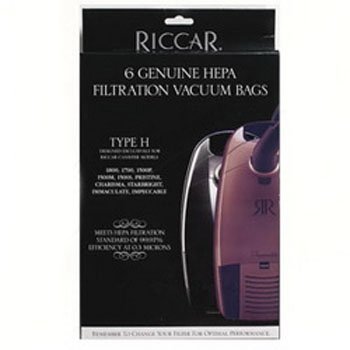 Riccar Canister HEPA Vacuum Bags - 6 Pack - Type H (#RHH-6)
