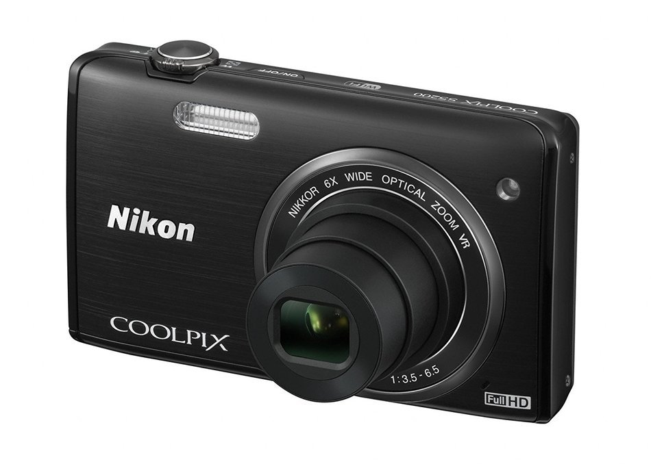 Nikon COOLPIX S5200 Wi-Fi CMOS Digital Camera with 6x Zoom Lens (Black ...