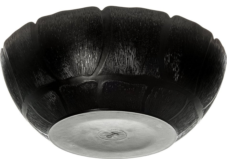 Carlisle 691903 Petal Mist Polycarbonate Bowl, 17.2 qt. Capacity, 18 x 6.25", Black (Case of 4)