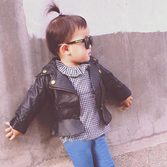 Coat ,BeautyVan Child Kid Baby Fashion Infant Leather Jacket Zipper Hooded Coats Outwear Coat (18M, Black)