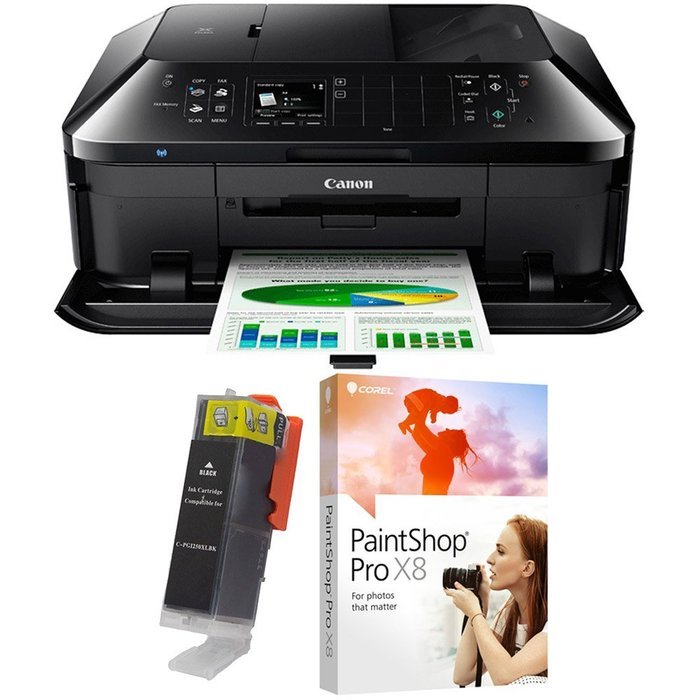 Canon PIXMA MX922 Wireless Inkjet Office All-In-One Printer with Corel PaintShop Pro X8 Bundle N13