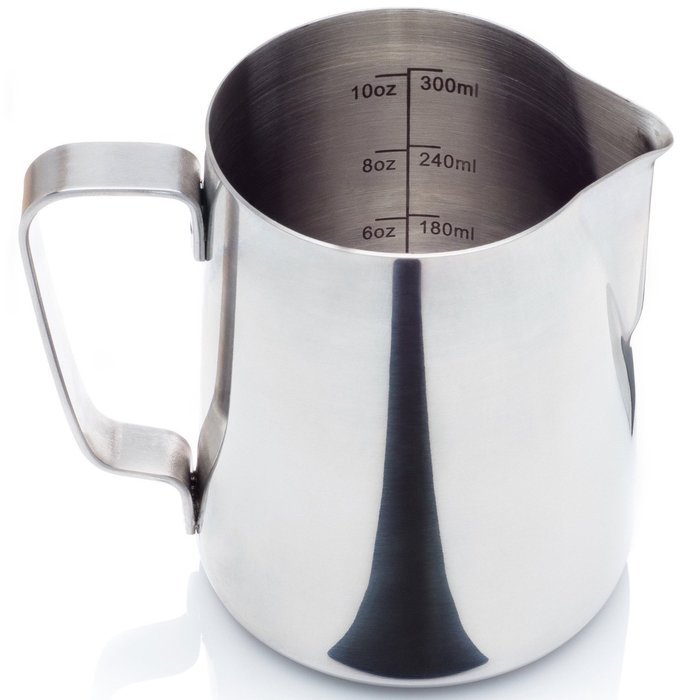 Freedi Stainless Steel Milk Frothing Pitcher Milk Cup for Espresso Machines Milk Frothers & Latte Art,12 Oz Silver...