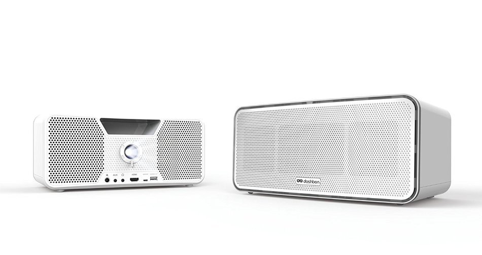 Dashbon Flicks Mobile Cordless Boombox Projector Model 280WH N14