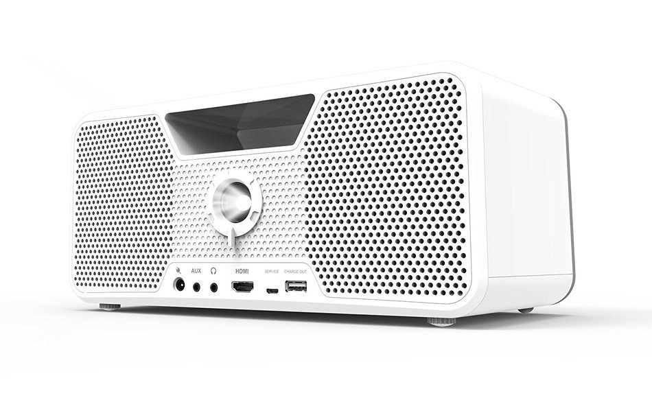 Dashbon Flicks Mobile Cordless Boombox Projector Model 280WH N17