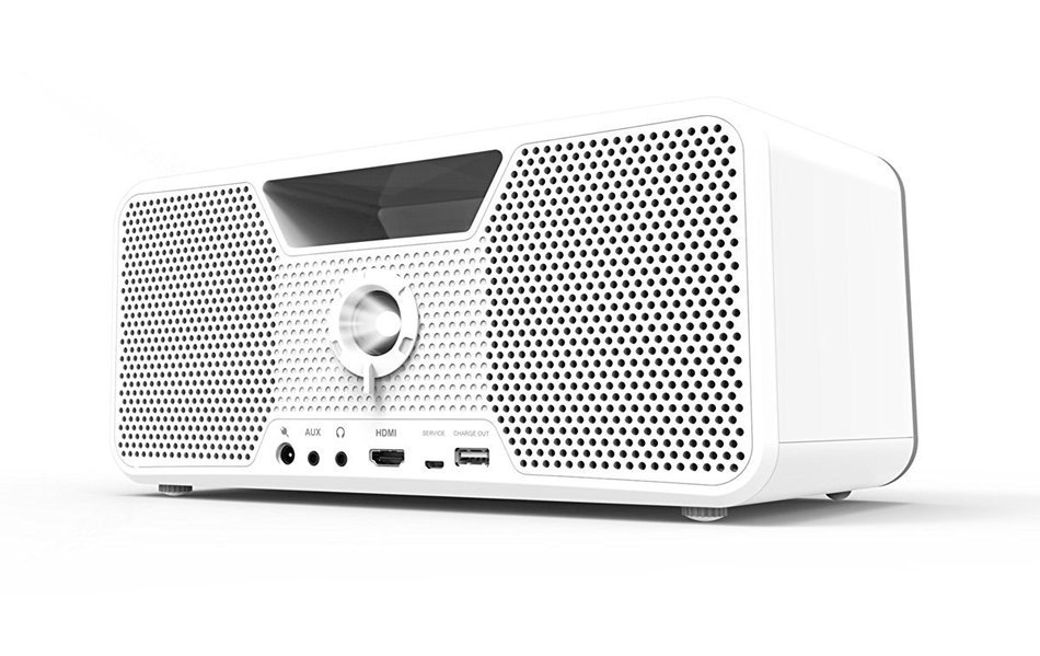 Dashbon Flicks Mobile Cordless Boombox Projector Model 280WH N18