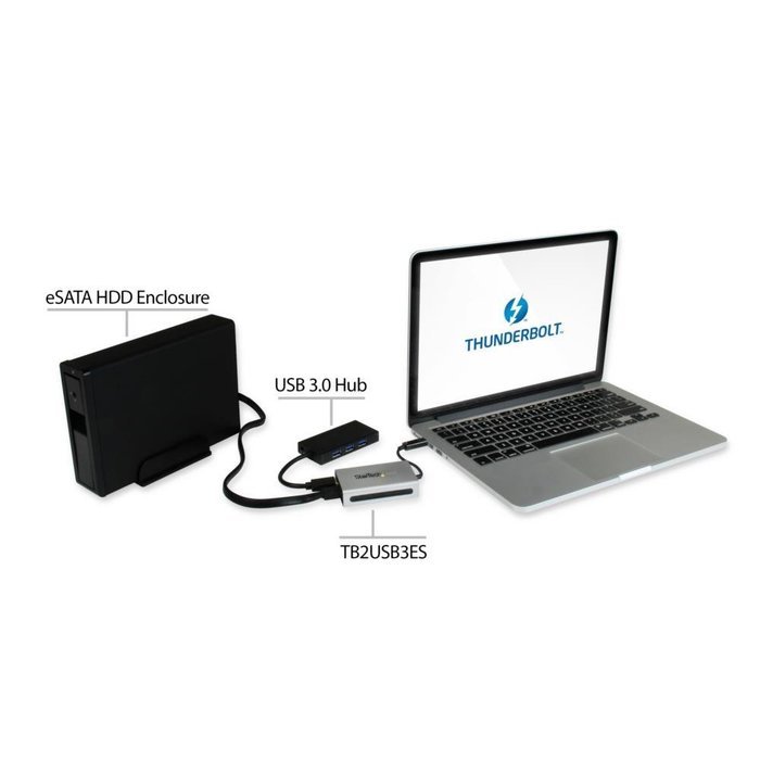 Startech Com Thunderbolt To Esata With Usb Adapter Tb Usb Es N Free Image Download