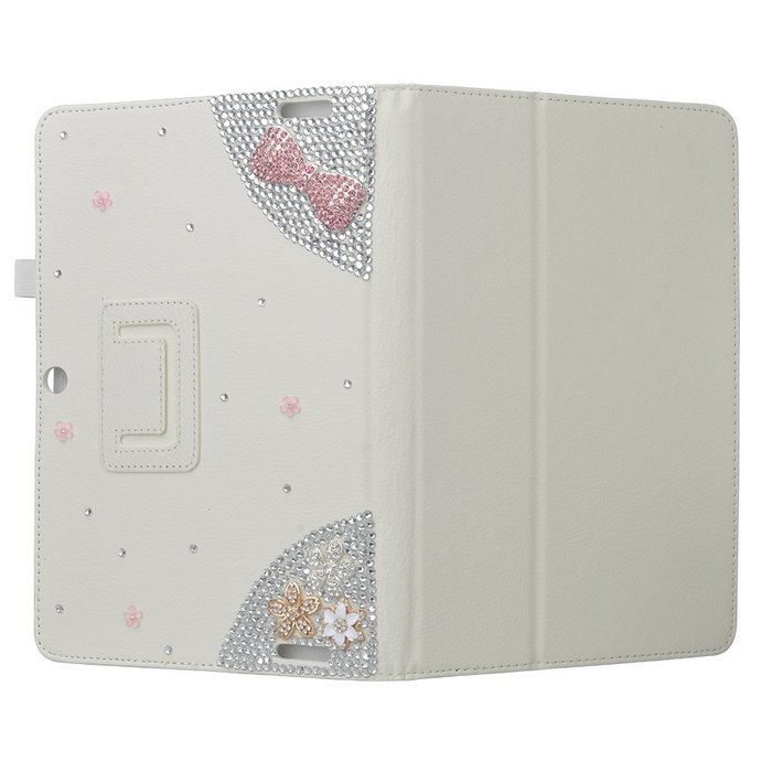 KAKA(TM) 3D Handmade Rhinestone Crystal PU Leather Stand Folding Protective Tablet Case Cover For Acer Iconia... N16