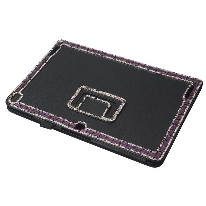 KAKA(TM) 3D Handmade Rhinestone Crystal PU Leather Stand Folding Protective Tablet Case Cover For Acer Iconia... N18