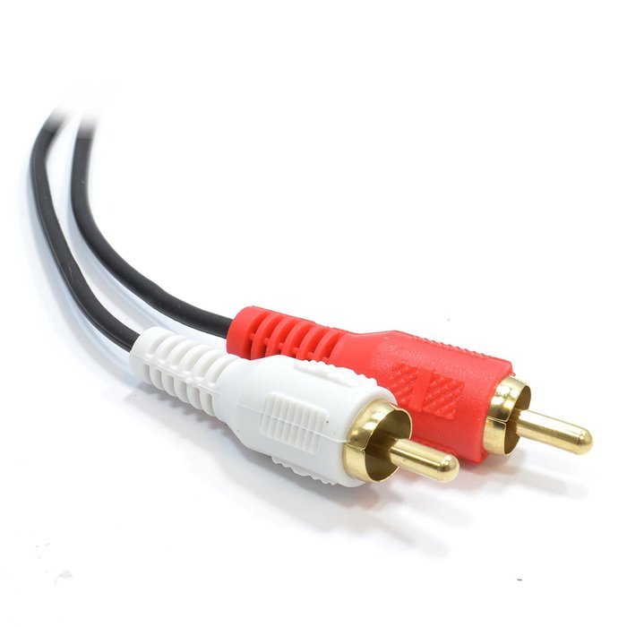 Kenable 635mm 14 Inch Mono Jack Plug To Phono Rca Plugs Screened Audio Cable 2m ~6 Feet N3 9397