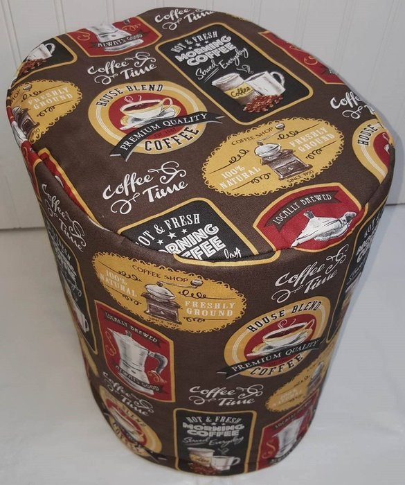 Quilted Morning Coffee Themed Keurig Coffee Brewing Systems Cover (B40/B45/K45, B60/K65, B145/K145, Red)