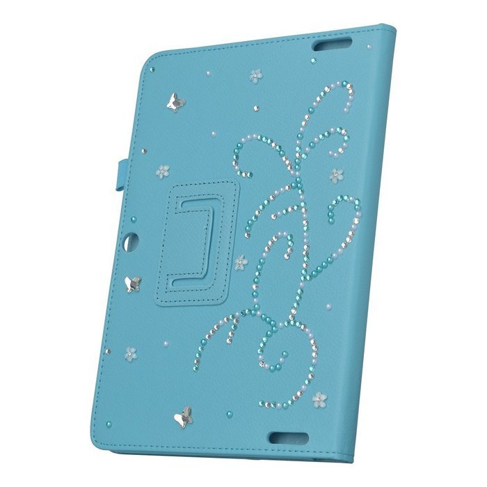 KAKA(TM) 3D Handmade Rhinestone Crystal PU Leather Stand Folding Protective Tablet Case Cover For Acer Iconia... N22