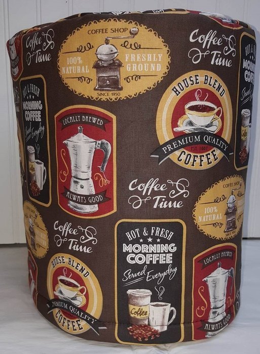 Quilted Morning Coffee Themed Keurig Coffee Brewing Systems Cover (B40/B45/K45, B60/K65, B145/K145, Red) N2