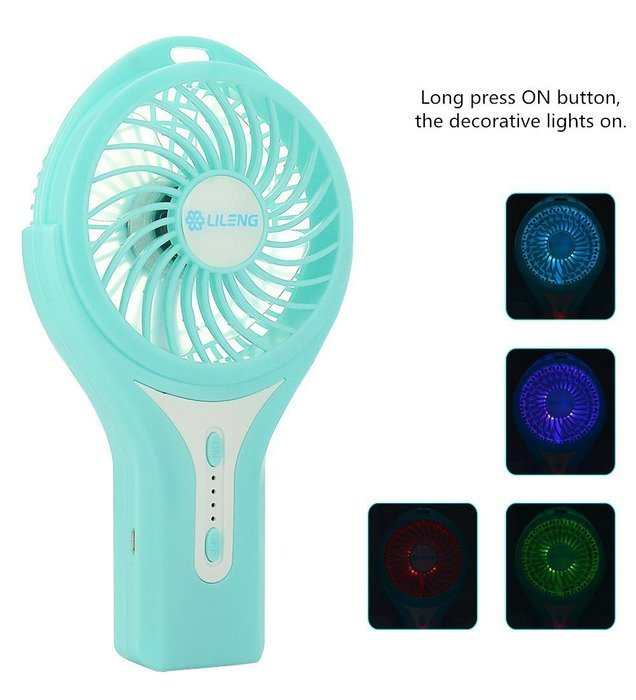 Security USB Mini Cooling Fan Hand Held Personal Fan and 2200MA Rechargable Lithium Battery Ventilador with Adjustable... N6