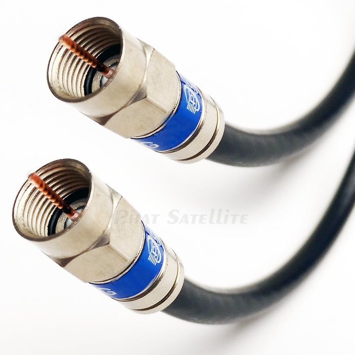 25ft WEATHER SEAL QUAD SHIELD OUTDOOR 3GHZ RG-6 Coaxial Cable 75 Ohm (Satellite TV or Broadband Internet) ANTI...