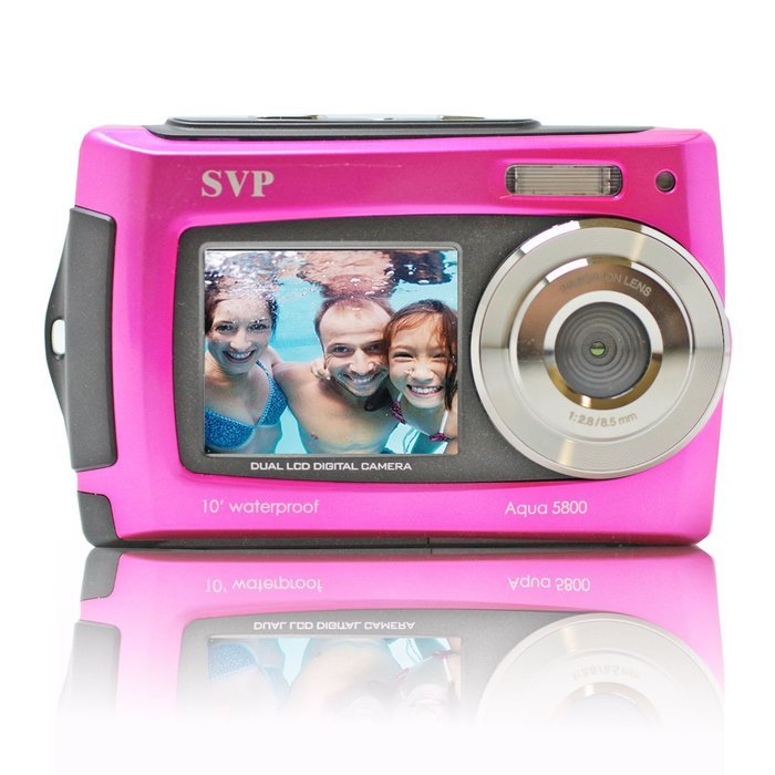 SVP Aqua 5800 Pink 18MP Dual Screen Waterproof Digital Camera N3