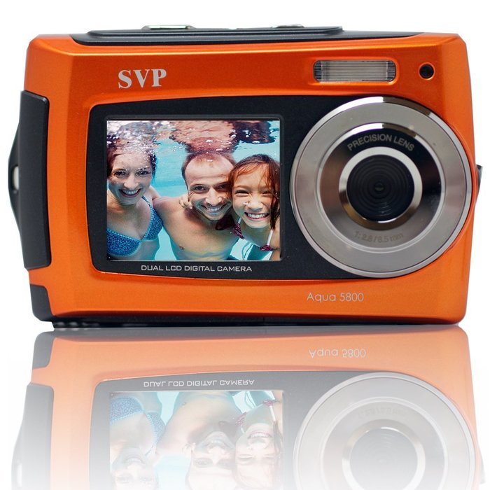 SVP Aqua 5800 Pink 18MP Dual Screen Waterproof Digital Camera N4