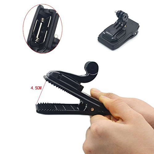 Kekexili New Action Camera Accessories 360 Rotary Backpack Hat Rec-Mounts Clip Clamp Mount For GoPro Hero 2 3... N3