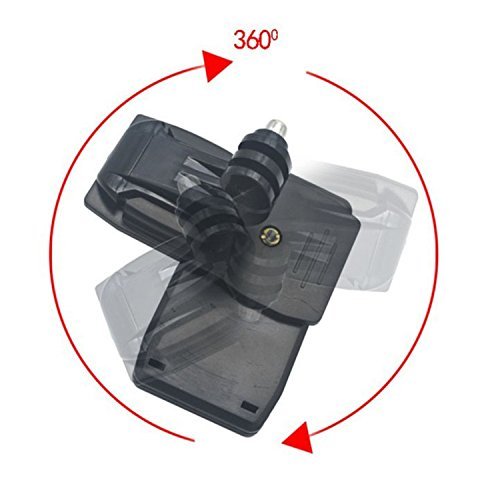 Kekexili New Action Camera Accessories 360 Rotary Backpack Hat Rec-Mounts Clip Clamp Mount For GoPro Hero 2 3... N4