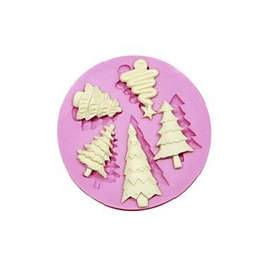 Y&XL&H 3D Fondant Silicone Cake Decorating Mold Christmas Tree Silicone Mold