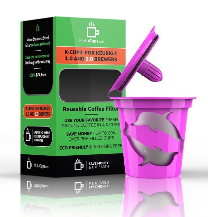 MetaCups 2.0 K Cups Reusable Refillable Coffee Filters for Keurig 2.0 Brewers K200, K300, K400, K500 and Tea K-cup... N2
