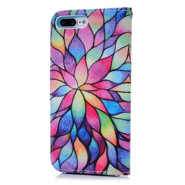 iPhone 7 Plus Case (5.5") - Wallet Slim Fit Folio Style Stand Digital Print PU Leather Flip Case with High Protective... N50