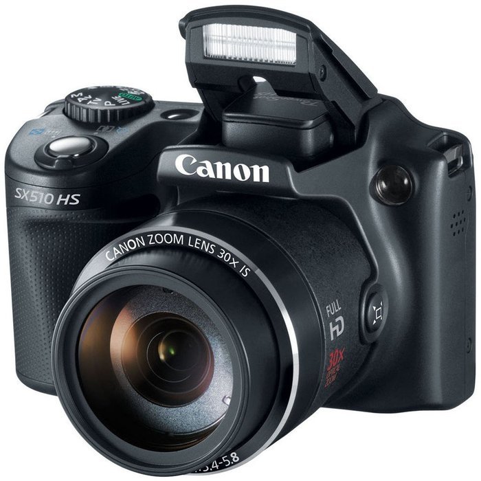 Canon Power Shot SX510 HS Point-and-Shoot Camera + 64GB CLASS 10 MEMORY CARD + Backup Battery + Card Reader +... N4