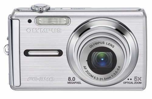 Olympus FE-340 8MP Digital Camera with 5x Optical Zoom (Silver) N6